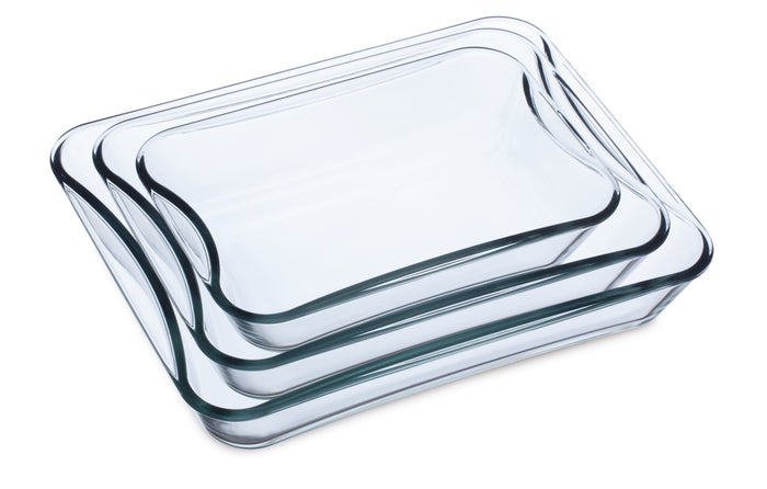 Rectangular Thermal Glass Baking and Roasting Set of 3 Pieces | Simax Smart Touch