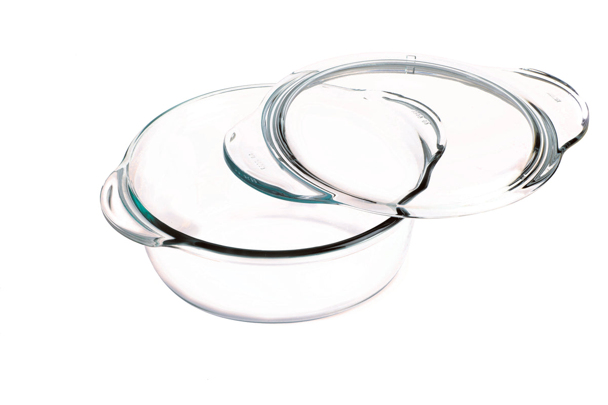 Large Deep Round Thermal Glass Casserole with Lid | Simax