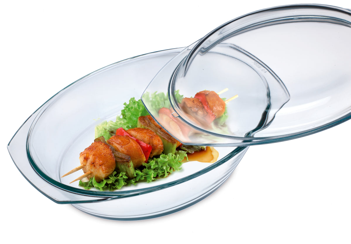 Oval Thermal Glass Casserole with Lid 2 Sizes | Simax