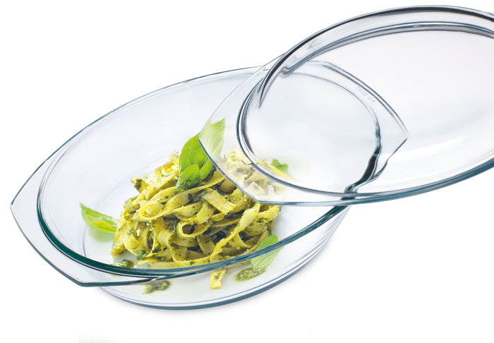 Oval Thermal Glass Casserole with Lid 2 Sizes | Simax
